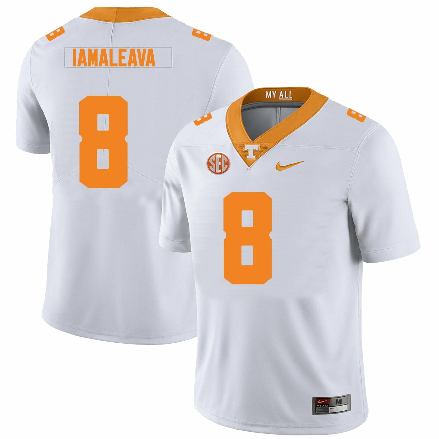 Tennessee Volunteers #8 Nico Iamaleava Jersey College Football White