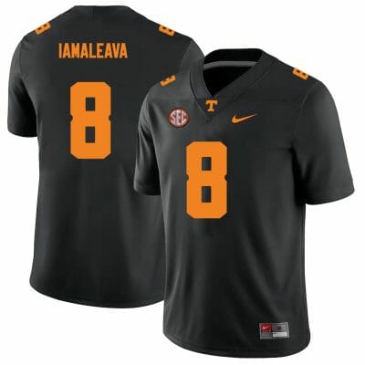 Tennessee Volunteers #8 Nico Iamaleava Jersey College Football Black