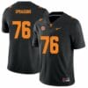 Tennessee Volunteers #76 Javontez Spraggins Jersey College Football New Black