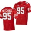 Texas Tech Red Raiders Jaylon Hutchings Jersey #95 College Football Throwback Stitched Red