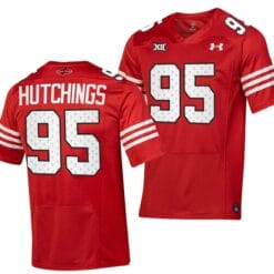 Texas Tech Red Raiders Jaylon Hutchings Jersey #95 College Football Throwback Stitched Red