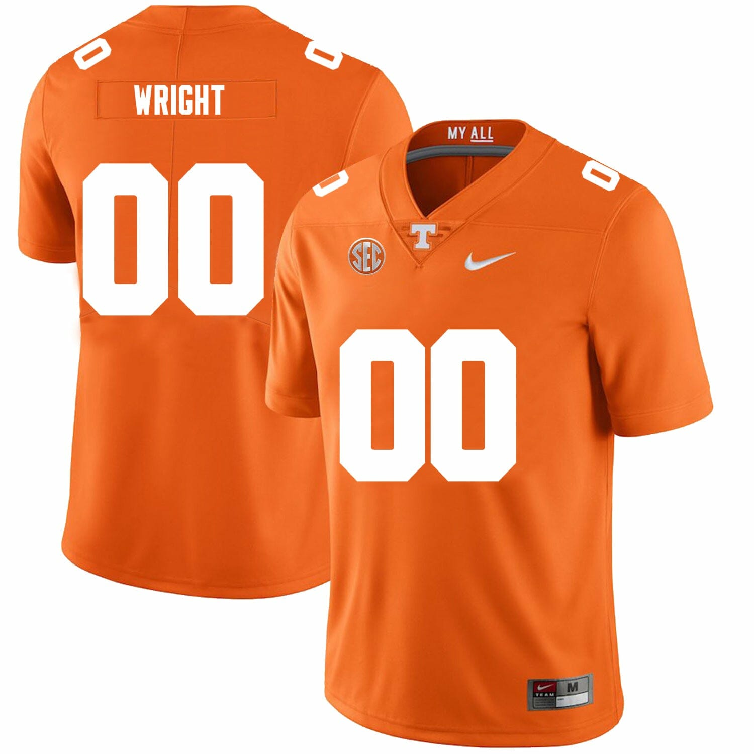 Tennessee Volunteers #00 Darnell Wright Jersey College Football New Orange