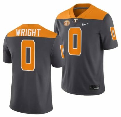 Tennessee Volunteers #0 Jaylen Wright Jersey 2023 Artful Dodger Smokey Grey Alternate Football