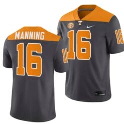 Tennessee Volunteers #16 Peyton Manning Jersey 2023 Artful Dodger Smokey Grey Alternate Football
