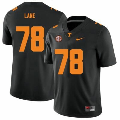 Tennessee Volunteers #78 Ollie Lane Jersey College Football New Black