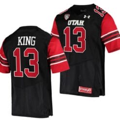 Utah Utes #13 Landen King Jersey College Football Black