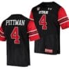 Utah Utes #4 Mycah Pittman Jersey College Football Black