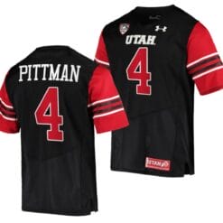 Utah Utes #4 Mycah Pittman Jersey College Football Black