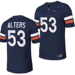 Virginia Cavaliers Jackson Sirmon Jersey #53 College NIL Football Game 2023 Navy