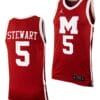 Andrew Stewart Jersey #5 Morehouse Maroon Tigers College Replica Basketball Uniform