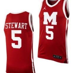 Andrew Stewart Jersey #5 Morehouse Maroon Tigers College Replica Basketball Uniform