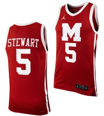 Andrew Stewart Jersey #5 Morehouse Maroon Tigers College Replica Basketball Uniform
