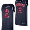 Arizona Wildcats Caleb Love Jersey #2 Limited Retro Basketball 2023-24 Navy