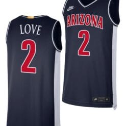 Arizona Wildcats Caleb Love Jersey #2 Limited Retro Basketball 2023-24 Navy