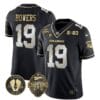 Brock Bowers Jersey #19 Georgia Bulldogs Football 2023 Champions and Vince Dooley Patch Black Limited All Stitched