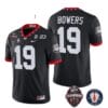 Brock Bowers Jersey #19 Georgia Bulldogs Football 2023 Champions and Vince Dooley Patch Black All Stitched