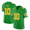 Bo Nix Jersey #10 Oregon Ducks Mighty Oregon 1984 Football Throwback Green All Stitched