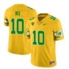 Bo Nix Jersey #10 Oregon Ducks Mighty Oregon 1984 Football Throwback Yellow All Stitched