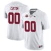 Custom Alabama Crimson Jersey Name and Number Football College SEC Graduate Patch White All Stitched