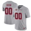 Custom Alabama Crimson Jersey Name and Number Football College SEC Graduate Patch Gray All Stitched