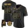 Custom Alabama Crimson Jersey Name and Number Gold Vapor Limited Alabama Map Black Gold All Stitched