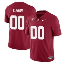 Custom Alabama Crimson Jersey Name and Number Football College SEC Patch Crimson All Stitched