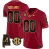 Custom Alabama Crimson Jersey Name and Number Gold Vapor Limited Alabama Map Black Red All Stitched