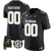 Custom Alabama Crimson Jersey Name and Number Vapor Limited Alabama Map V2 Black All Stitched