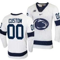 Custom Penn State Nittany Lions Jersey Name and Number White College Hockey Replica 2023-24