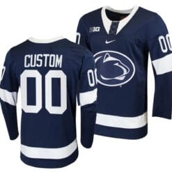 Custom Penn State Nittany Lions Jersey Name and Number Navy College Hockey Replica 2023-24