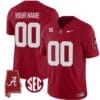 Custom Alabama Crimson Jersey Name and Number Vapor Limited Alabama Map Crimson All Stitched