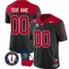 Custom Georgia Bulldogs Jersey Name and Number Football Vince Dooley Patch Map Black All Stitched