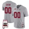 Custom Alabama Crimson Jersey Name and Number Football College SEC Map Patch Gray All Stitched