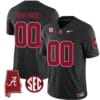 Custom Alabama Crimson Jersey Name and Number Vapor Limited Alabama Map Black All Stitched