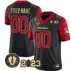 Custom Georgia Bulldogs Jersey Name and Number Football 2023 Vince Dooley Patch Gold Color Black All Stitched