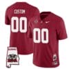 Custom Alabama Crimson Jersey Name and Number Football College SEC Map Patch Crimson All Stitched
