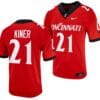 Cincinnati Bearcats Corey Kiner Jersey #21 Red 2023 Alternate College Football