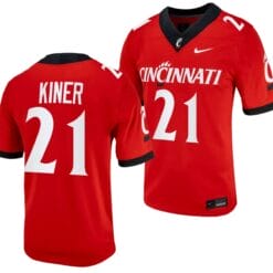 Cincinnati Bearcats Corey Kiner Jersey #21 Red 2023 Alternate College Football
