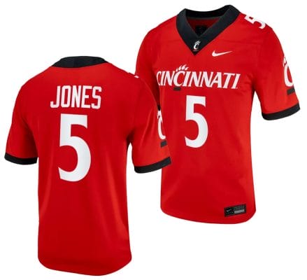 Cincinnati Bearcats Emory Jones Jersey #5 Red 2023 Alternate College Football