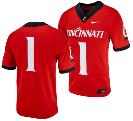 Cincinnati Bearcats Jersey #1 Red 2023 Alternate College Football