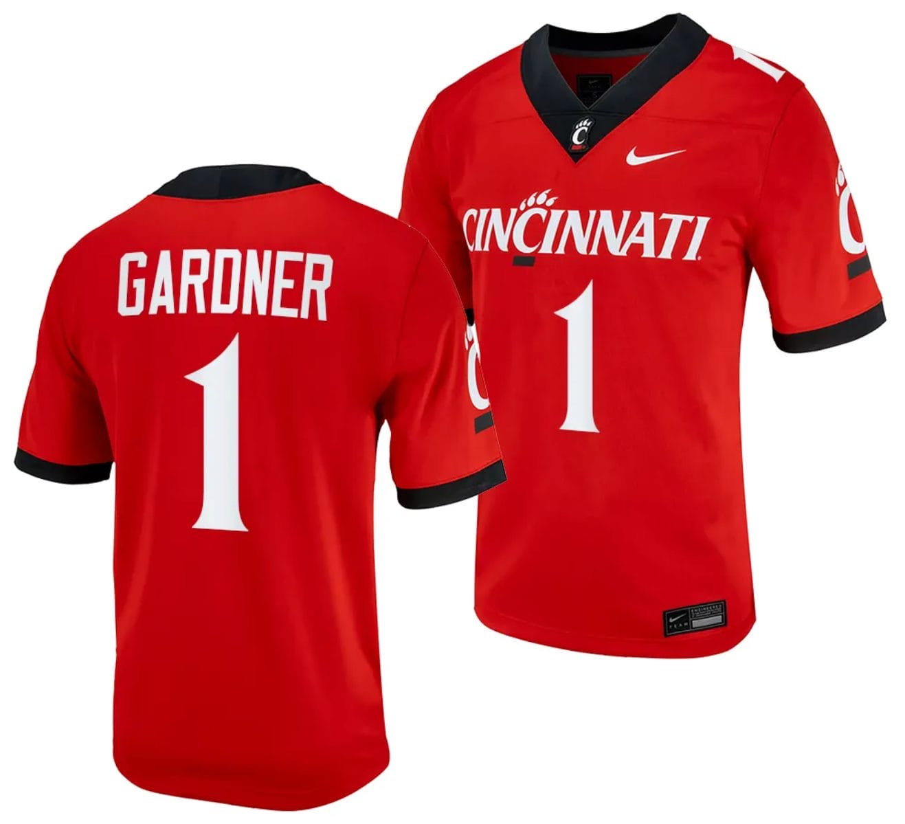 Cincinnati Bearcats Sauce Gardner Jersey #1 Red 2023 Alternate College Football