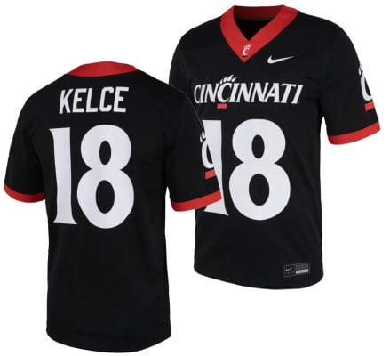 Cincinnati Bearcats Travis Kelce Jersey #18 Black 2023 Replica College Football