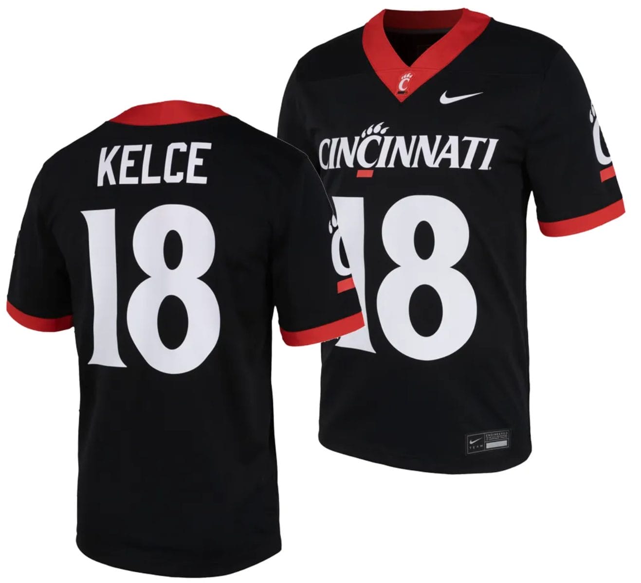Cincinnati Bearcats Travis Kelce Jersey #18 Black 2023 Replica College Football