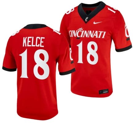 Cincinnati Bearcats Travis Kelce Jersey #18 Red 2023 Alternate College Football