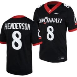 Cincinnati Bearcats Xzavier Henderson Jersey #8 Black 2023 Replica College Football