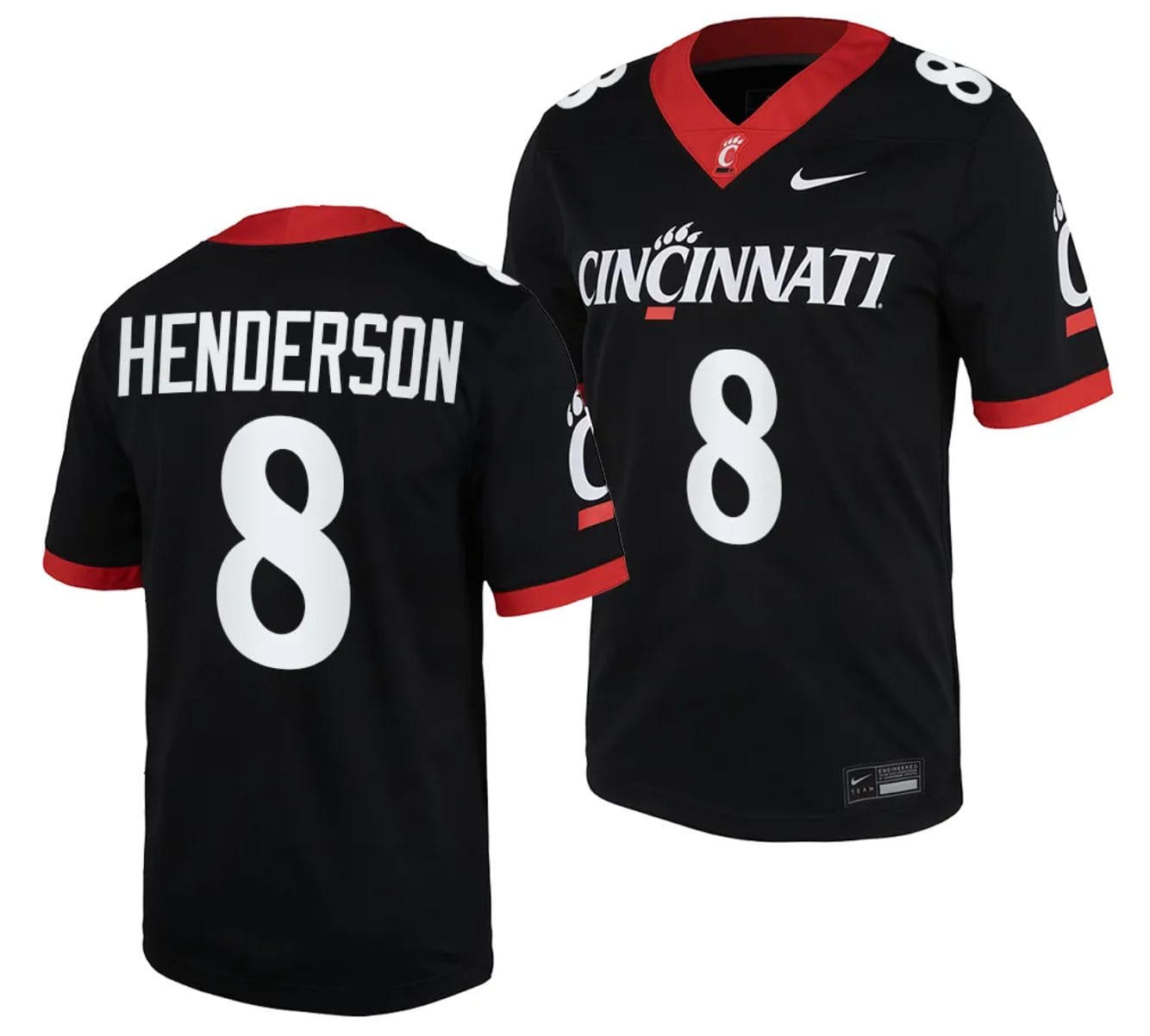 Cincinnati Bearcats Xzavier Henderson Jersey #8 Black 2023 Replica College Football