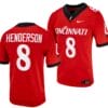 Cincinnati Bearcats Xzavier Henderson Jersey #8 Red 2023 Alternate College Football