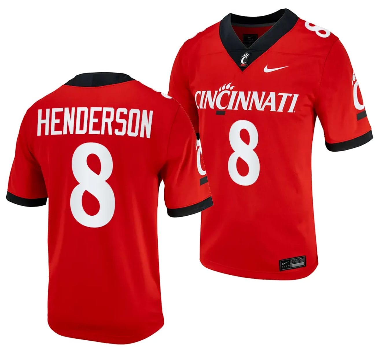 Cincinnati Bearcats Xzavier Henderson Jersey #8 Red 2023 Alternate College Football