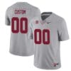 Custom Alabama Crimson Jersey Name and Number Football SEC Patch Gray All Stitched