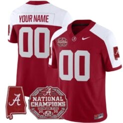 Custom Alabama Crimson Jersey Name and Number Vapor Limited Alternate All Stitched